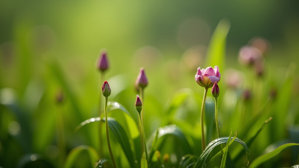 Detailed view of native bog plants and wildflowers thriving in the wetland environment
