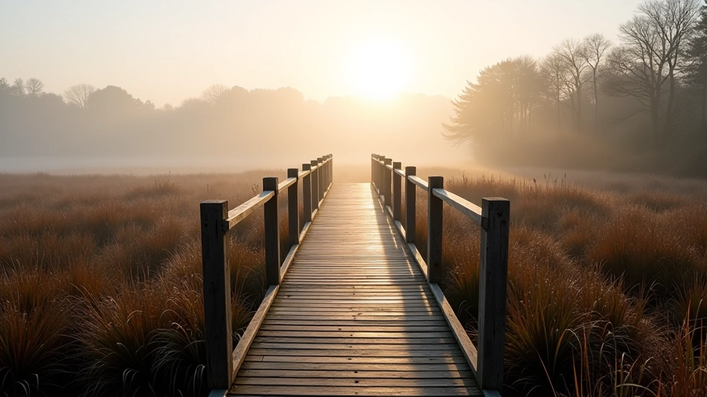 Lullymore Heritage Park boardwalk stretching through wetland landscape